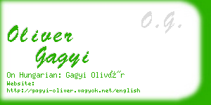 oliver gagyi business card